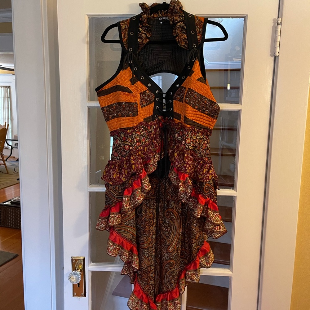 NWOT Steampunk vest with tails